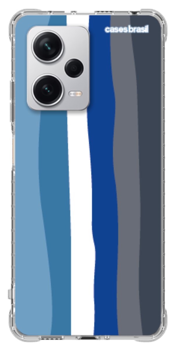 Capinha para Celular Arco-íris Tons de Azul