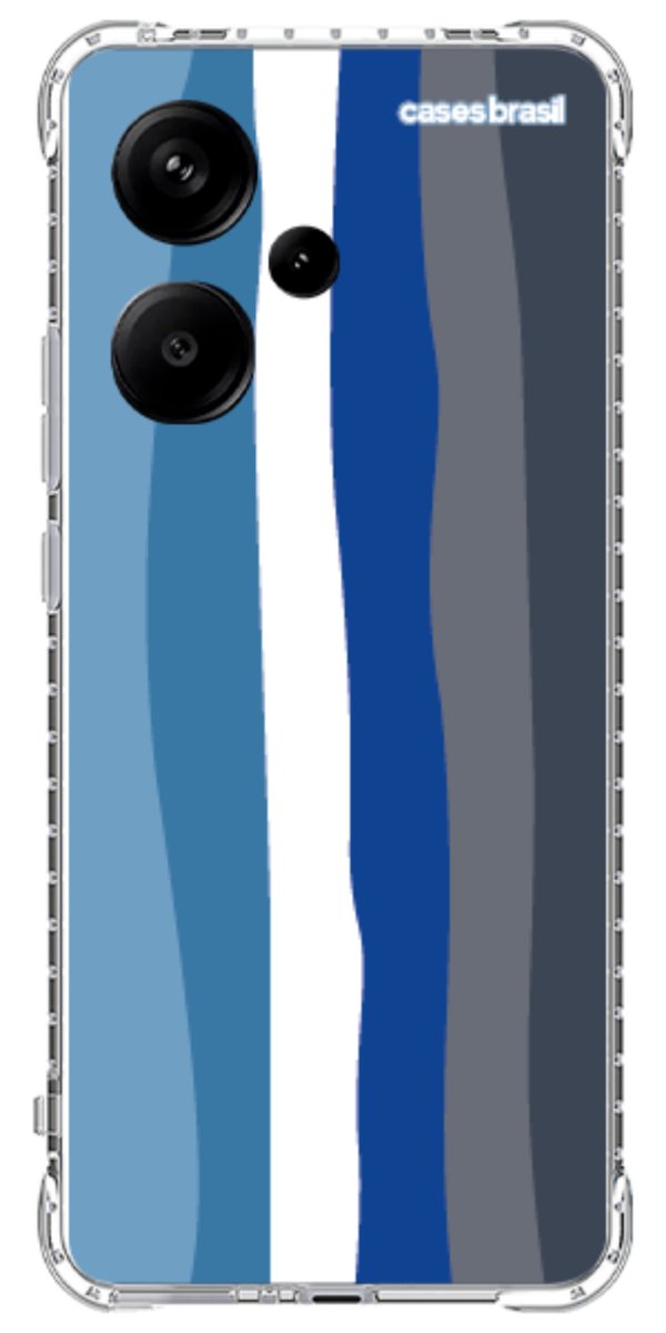 Capinha para Celular Arco-íris Tons de Azul
