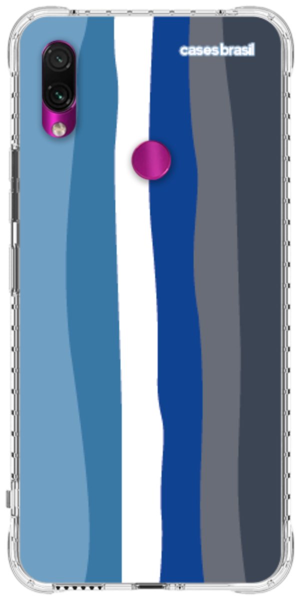 Capinha para Celular Arco-íris Tons de Azul