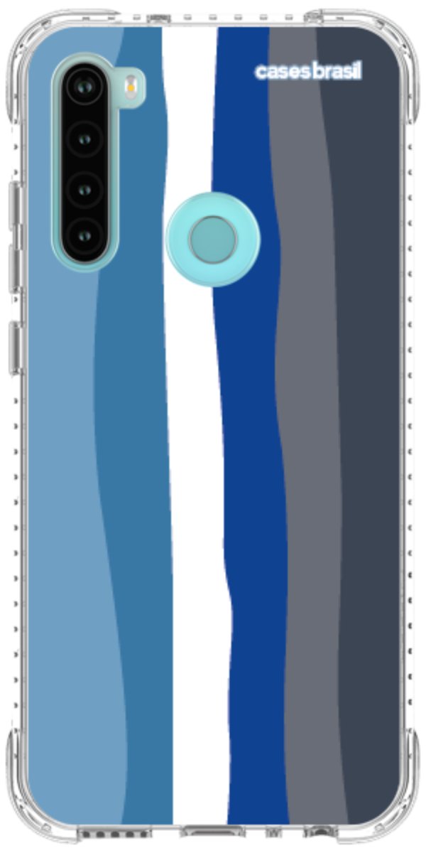 Capinha para Celular Arco-íris Tons de Azul