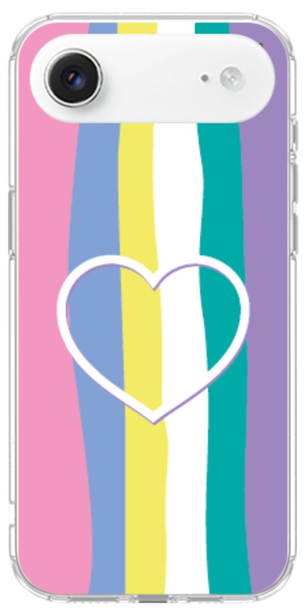 Capinha para Celular Arco-íris com Coração