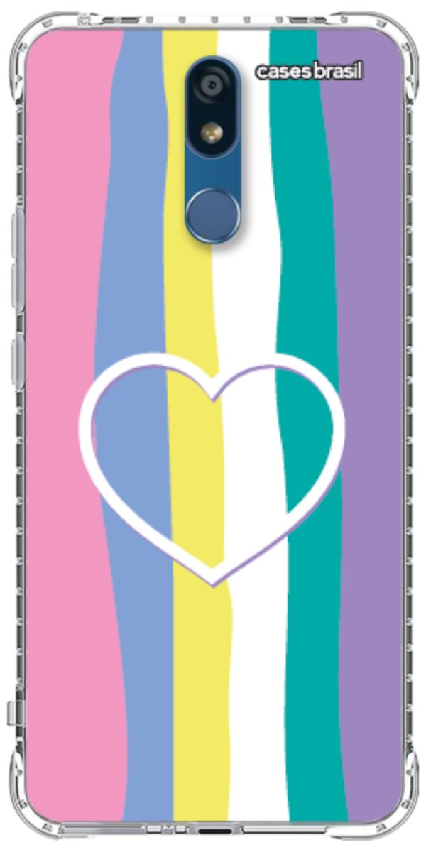 Capinha para Celular Arco-íris com Coração