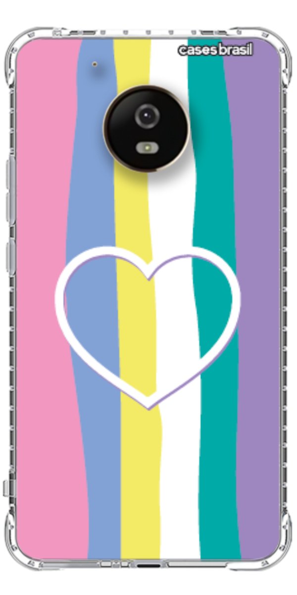 Capinha para Celular Arco-íris com Coração