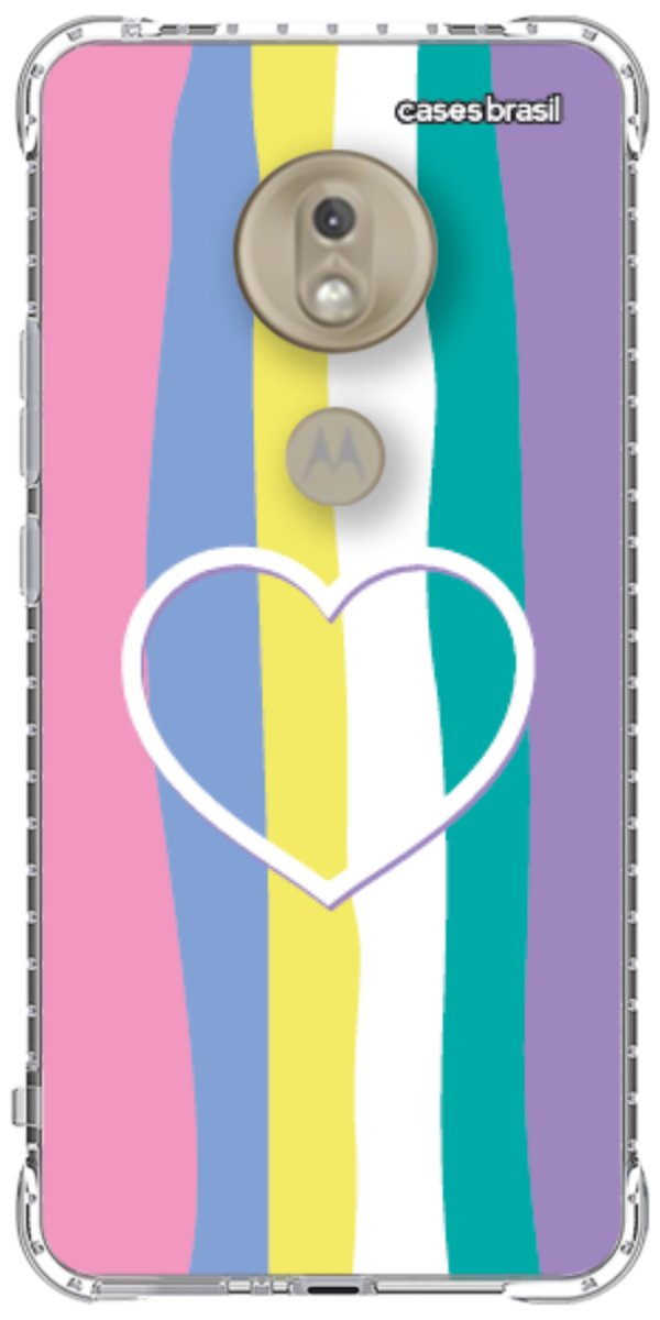 Capinha para Celular Arco-íris com Coração