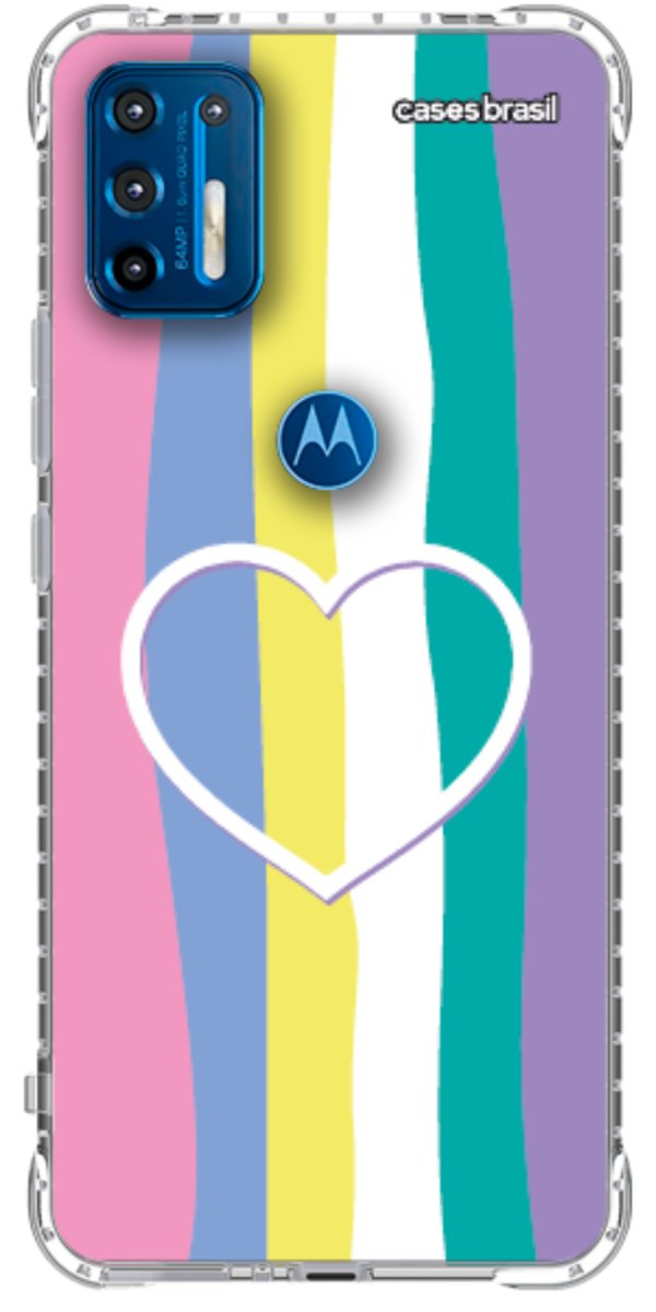 Capinha para Celular Arco-íris com Coração