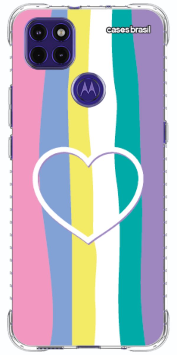 Capinha para Celular Arco-íris com Coração