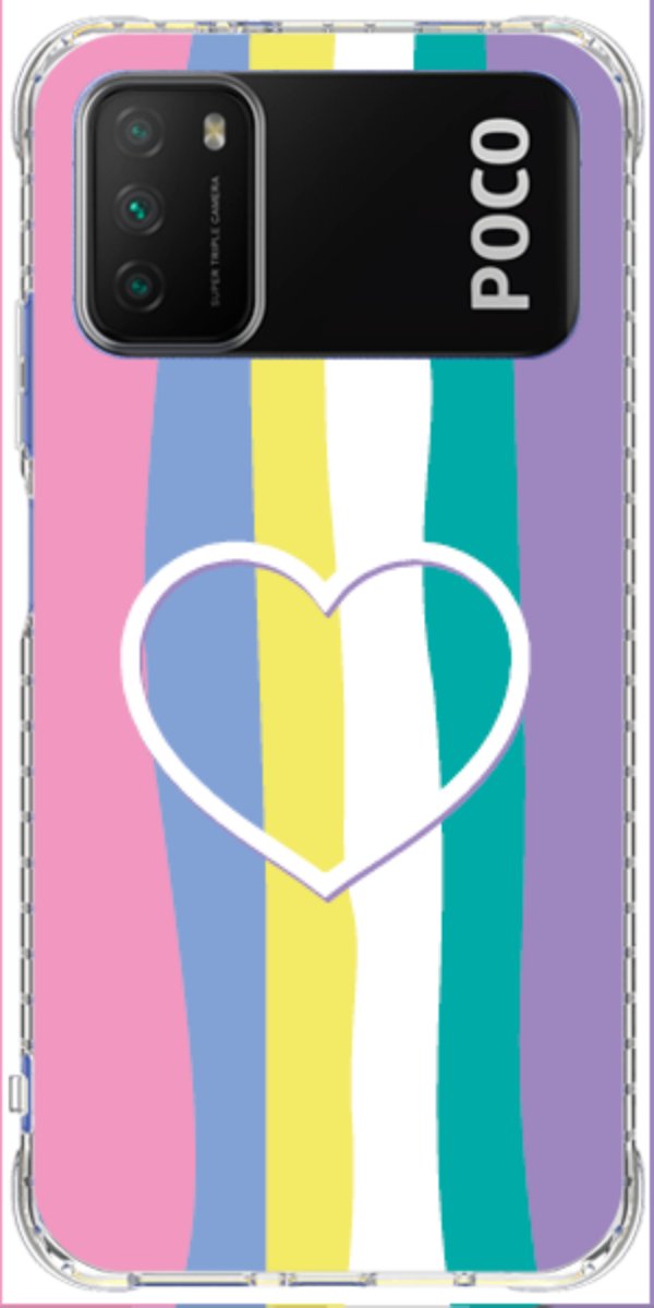 Capinha para Celular Arco-íris com Coração
