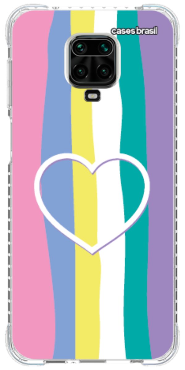 Capinha para Celular Arco-íris com Coração