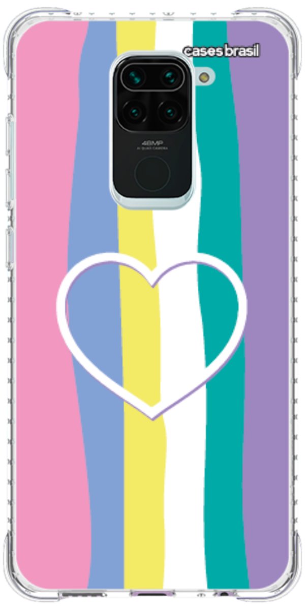 Capinha para Celular Arco-íris com Coração