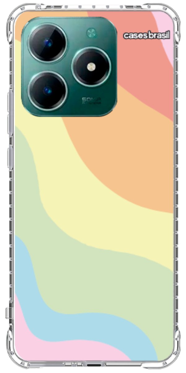 Capinha para Celular Cores Pasteis Onduladas