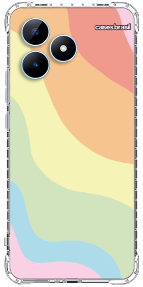 Capinha para Celular Cores Pasteis Onduladas