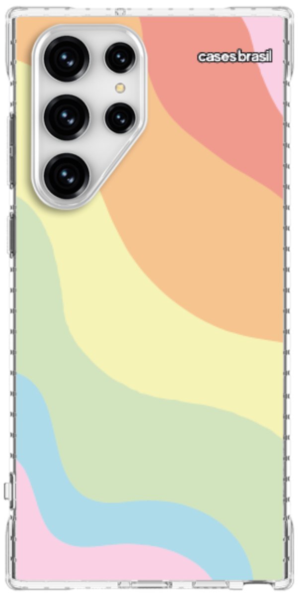Capinha para Celular Cores Pasteis Onduladas