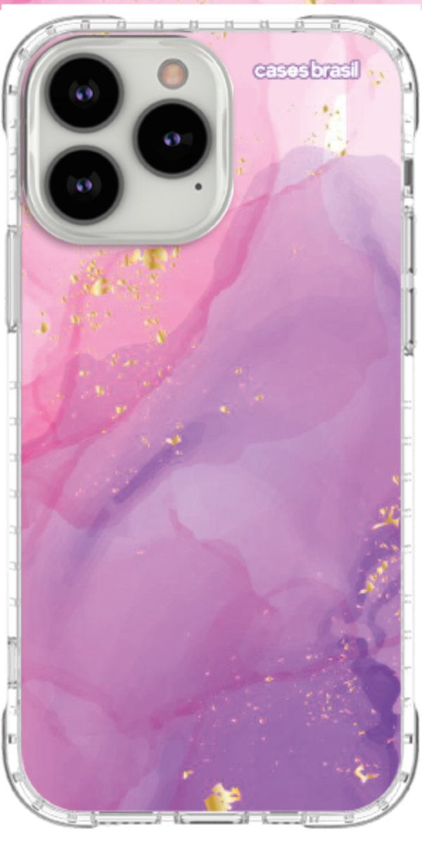 Capinha para Celular Textura Marmorizada Rosa