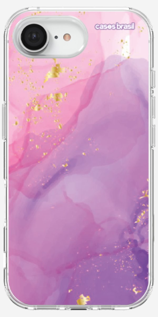Capinha para Celular Textura Marmorizada Rosa