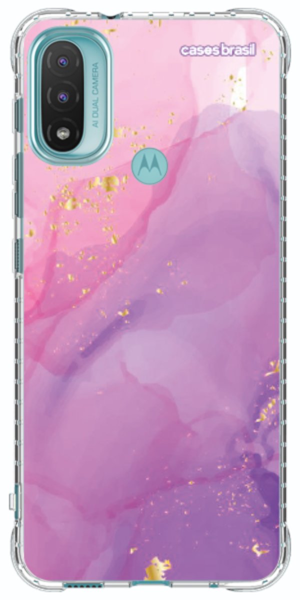 Capinha para Celular Textura Marmorizada Rosa
