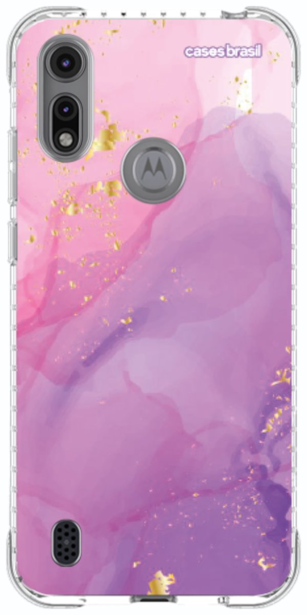 Capinha para Celular Textura Marmorizada Rosa