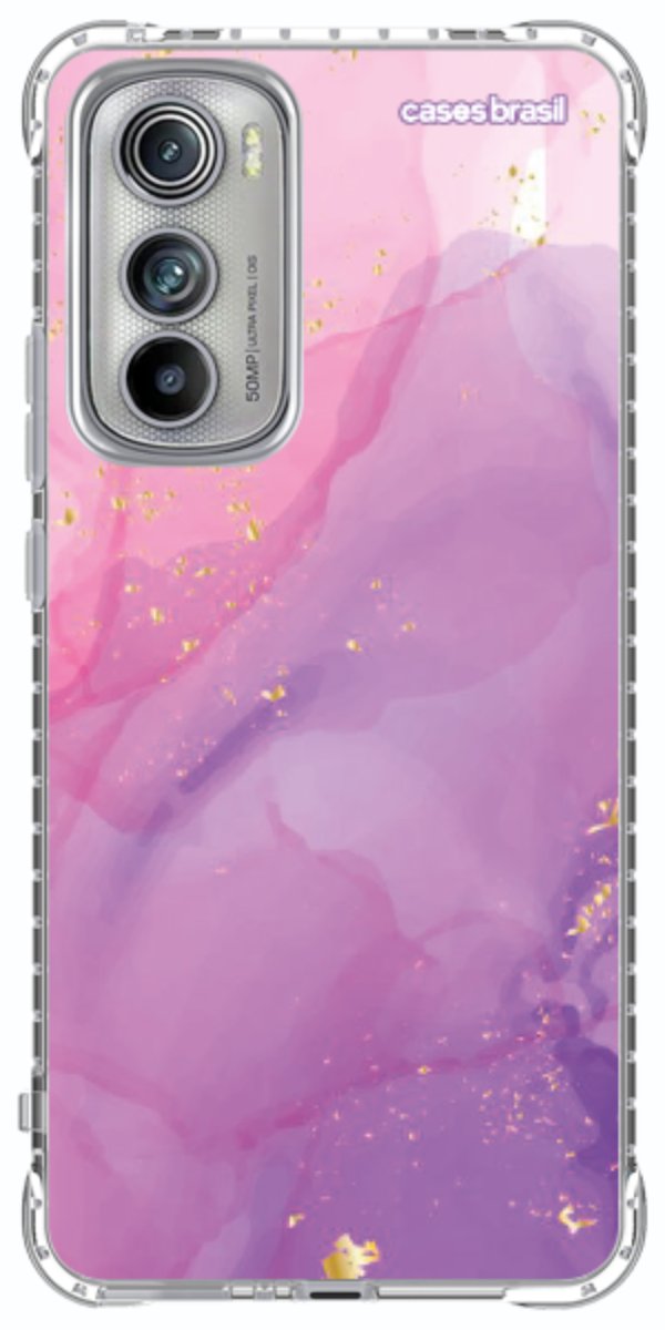 Capinha para Celular Textura Marmorizada Rosa