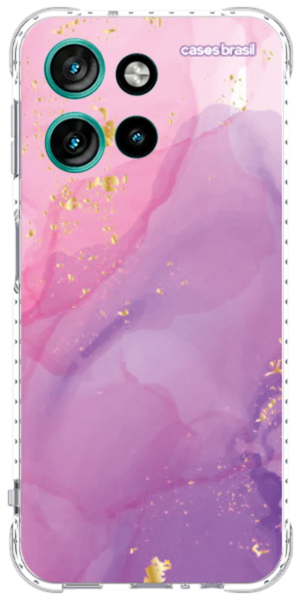 Capinha para Celular Textura Marmorizada Rosa