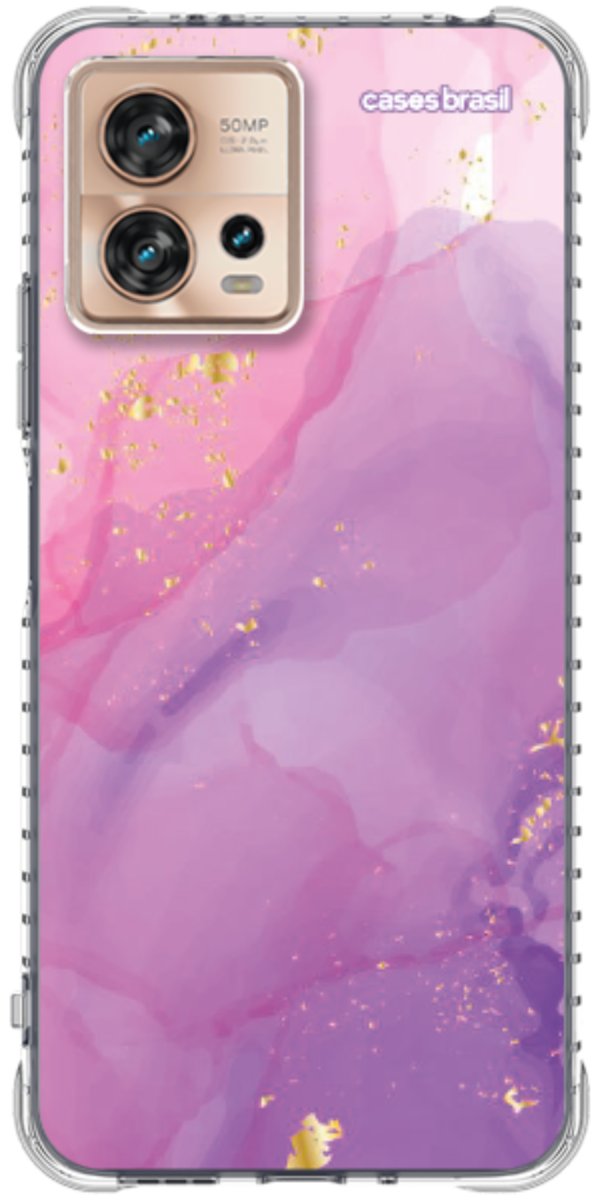 Capinha para Celular Textura Marmorizada Rosa