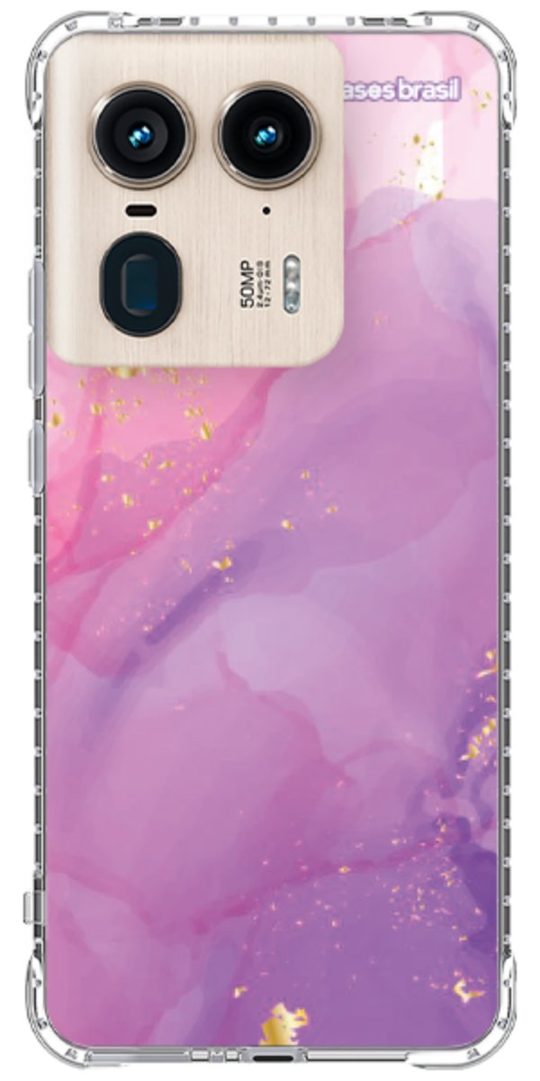 Capinha para Celular Textura Marmorizada Rosa