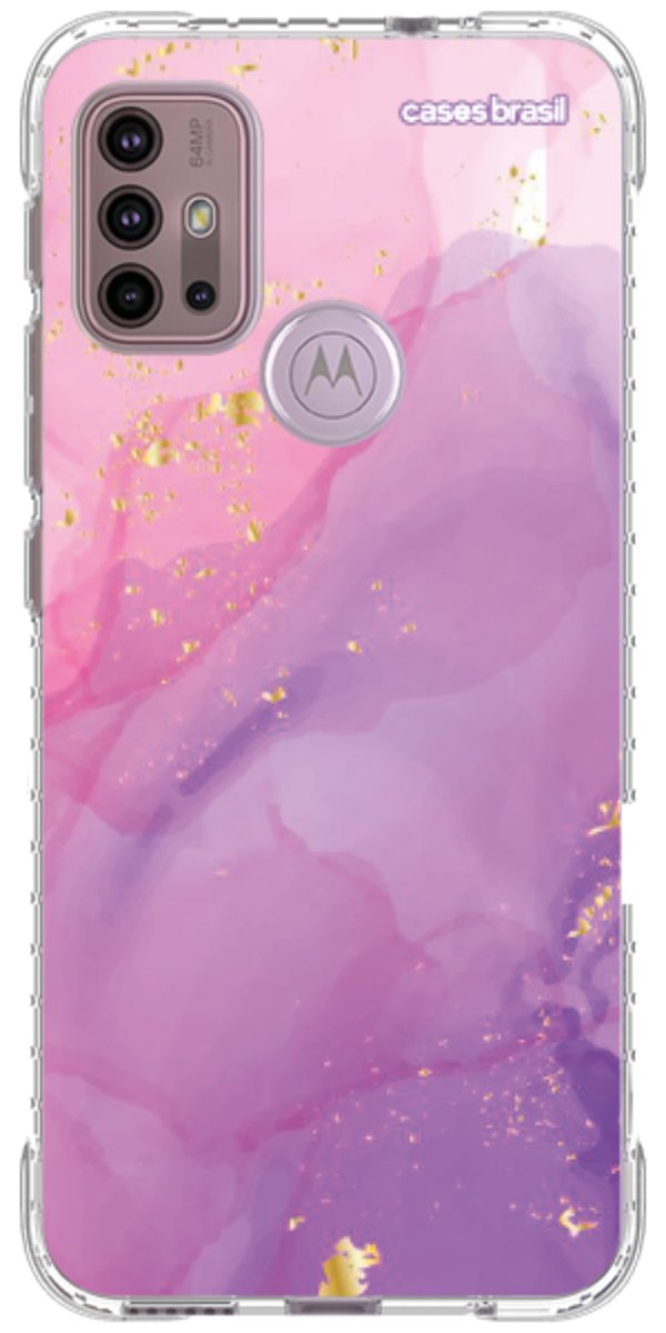 Capinha para Celular Textura Marmorizada Rosa