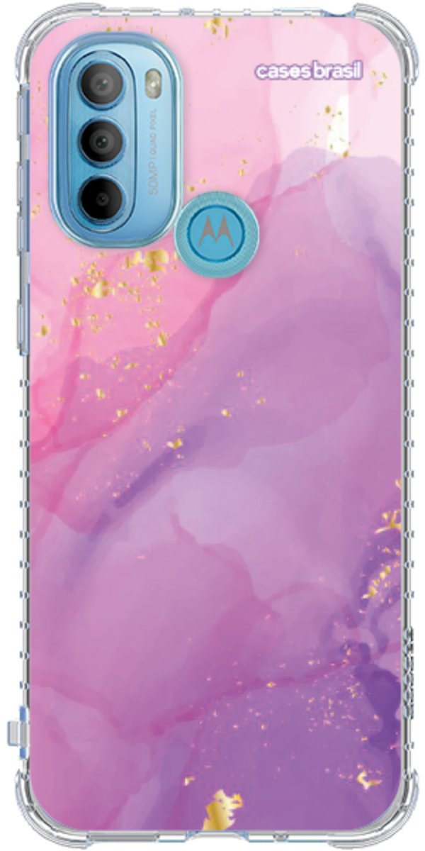 Capinha para Celular Textura Marmorizada Rosa