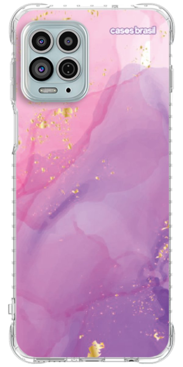 Capinha para Celular Textura Marmorizada Rosa