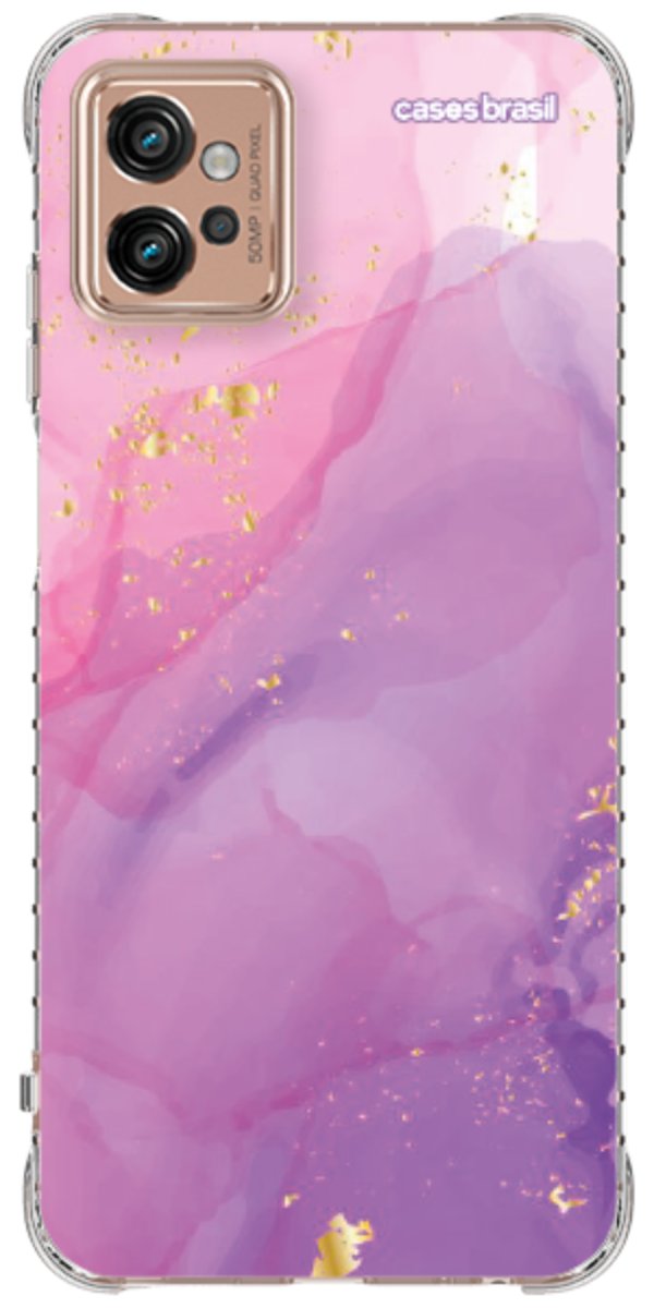 Capinha para Celular Textura Marmorizada Rosa