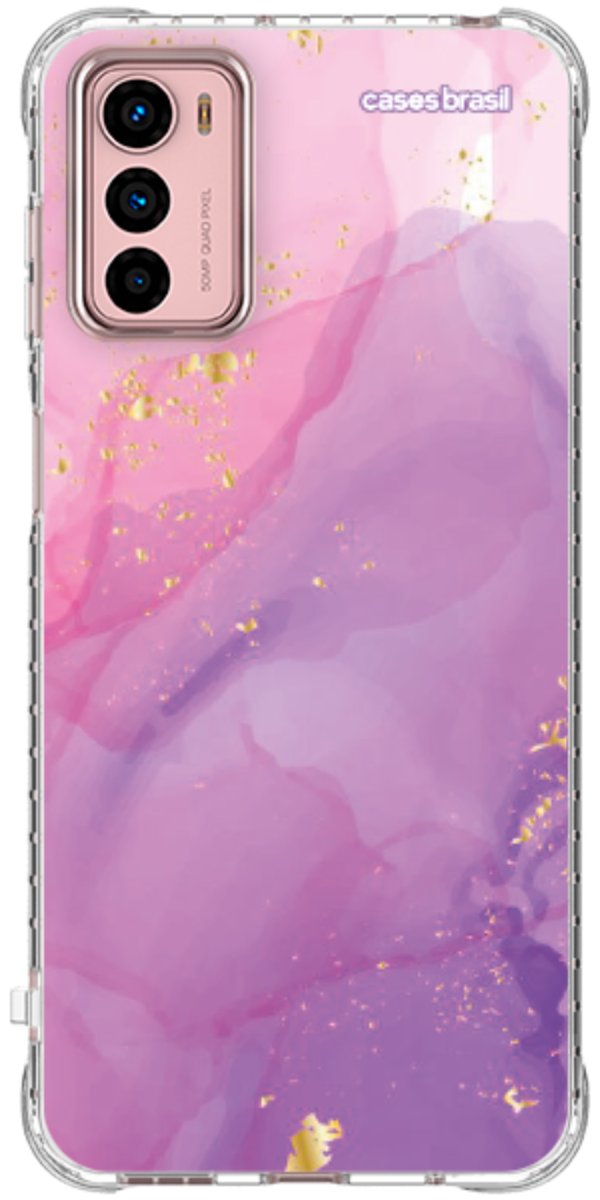 Capinha para Celular Textura Marmorizada Rosa
