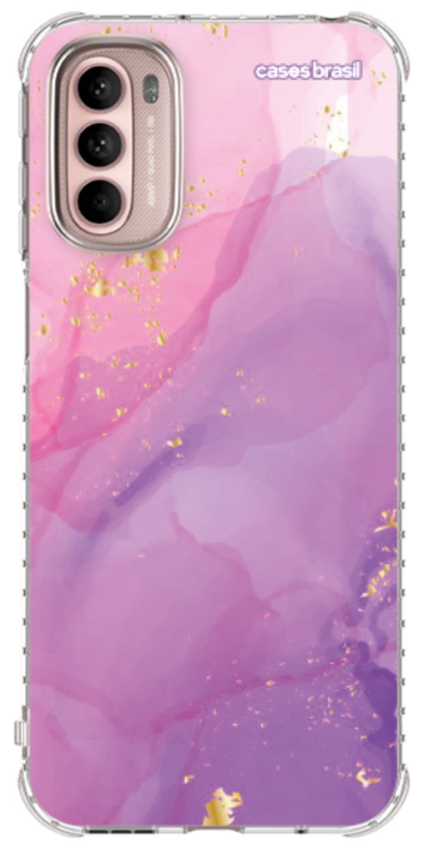 Capinha para Celular Textura Marmorizada Rosa