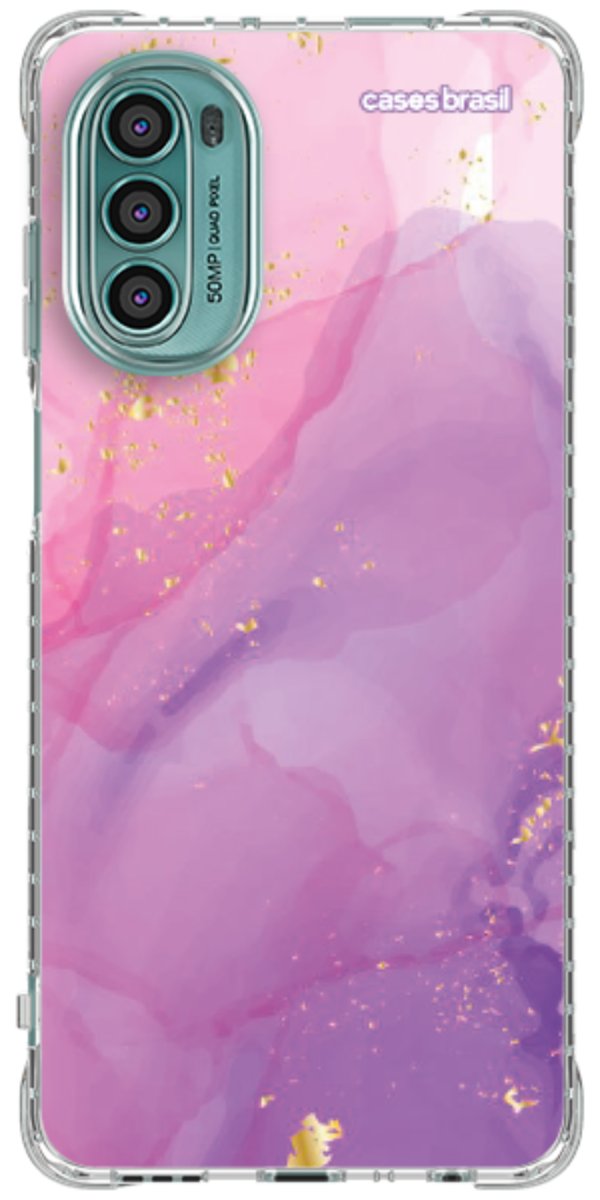 Capinha para Celular Textura Marmorizada Rosa