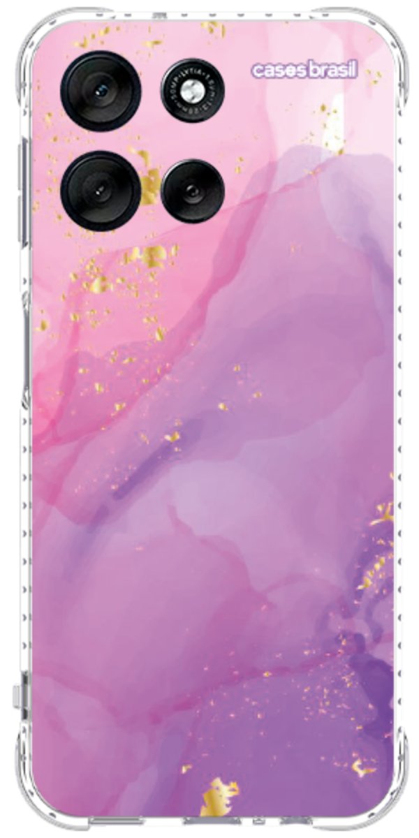 Capinha para Celular Textura Marmorizada Rosa