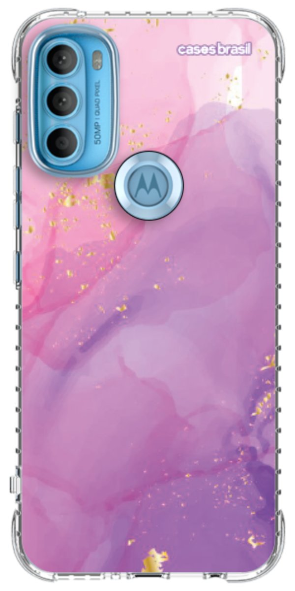 Capinha para Celular Textura Marmorizada Rosa