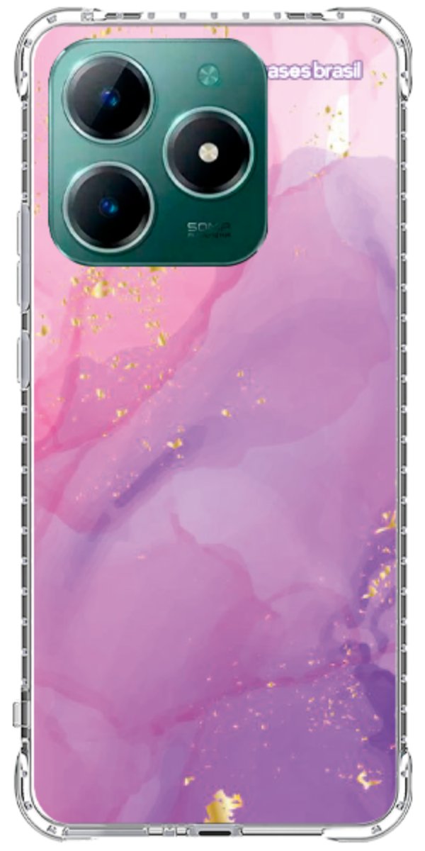 Capinha para Celular Textura Marmorizada Rosa