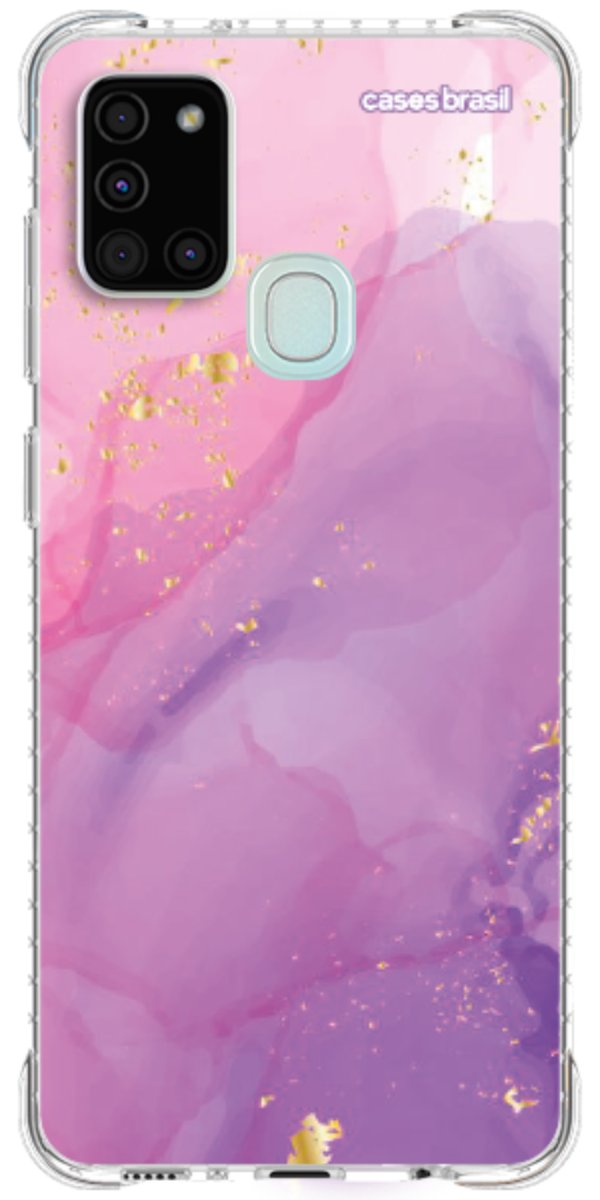Capinha para Celular Textura Marmorizada Rosa