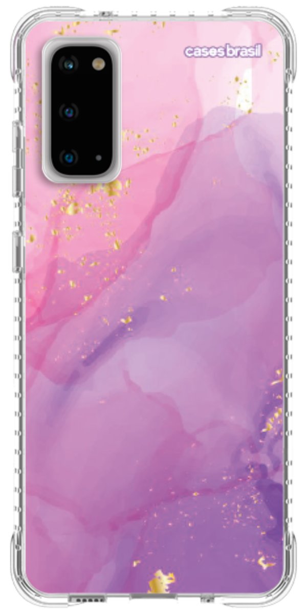 Capinha para Celular Textura Marmorizada Rosa