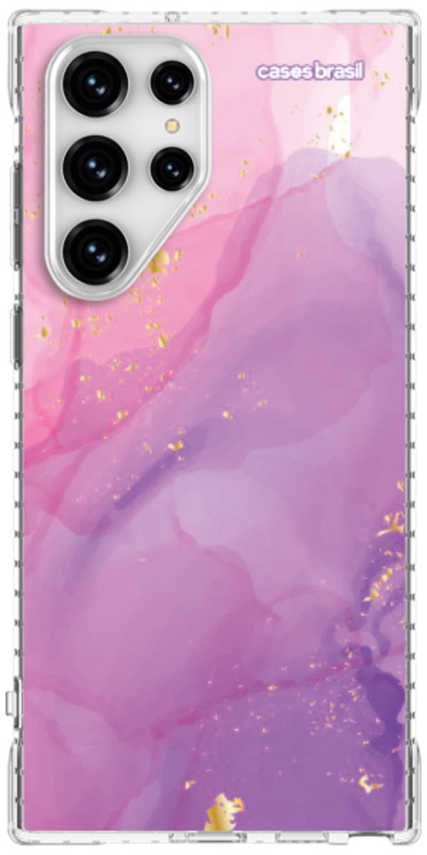 Capinha para Celular Textura Marmorizada Rosa