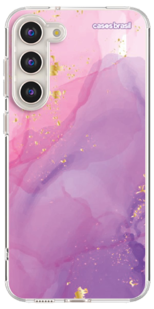 Capinha para Celular Textura Marmorizada Rosa