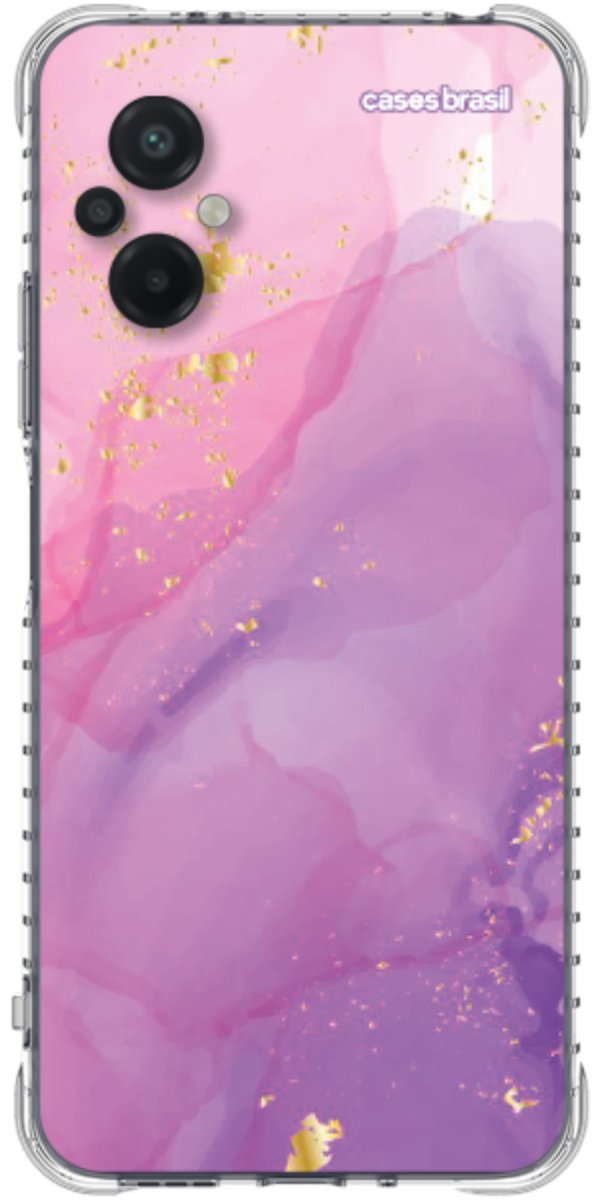 Capinha para Celular Textura Marmorizada Rosa