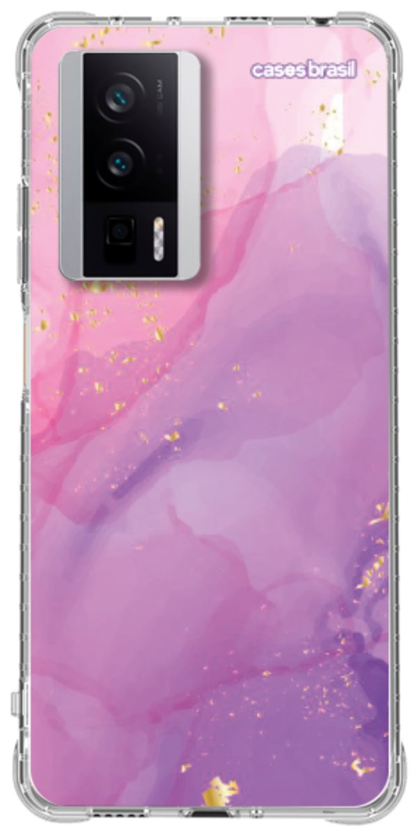 Capinha para Celular Textura Marmorizada Rosa