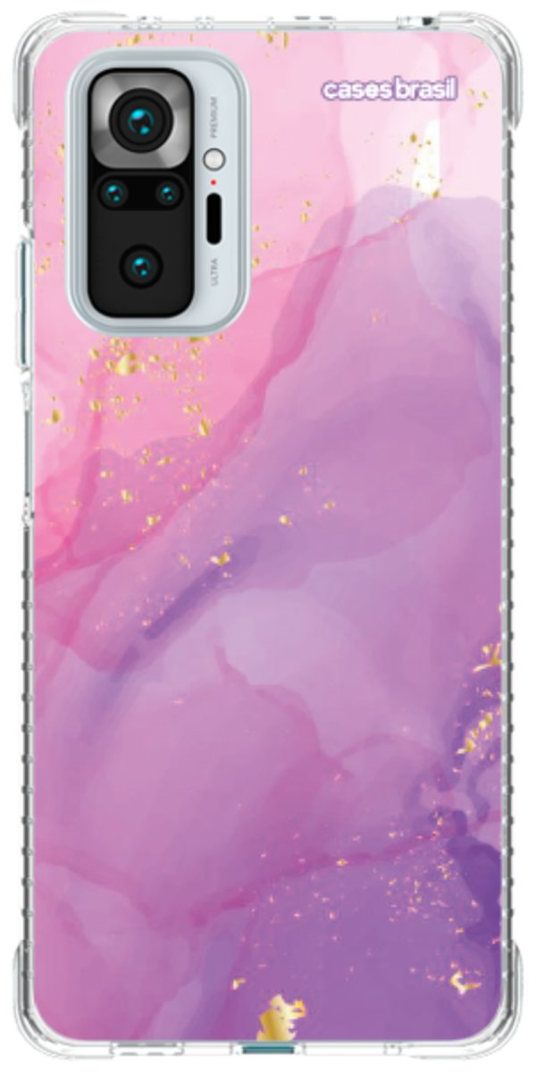 Capinha para Celular Textura Marmorizada Rosa