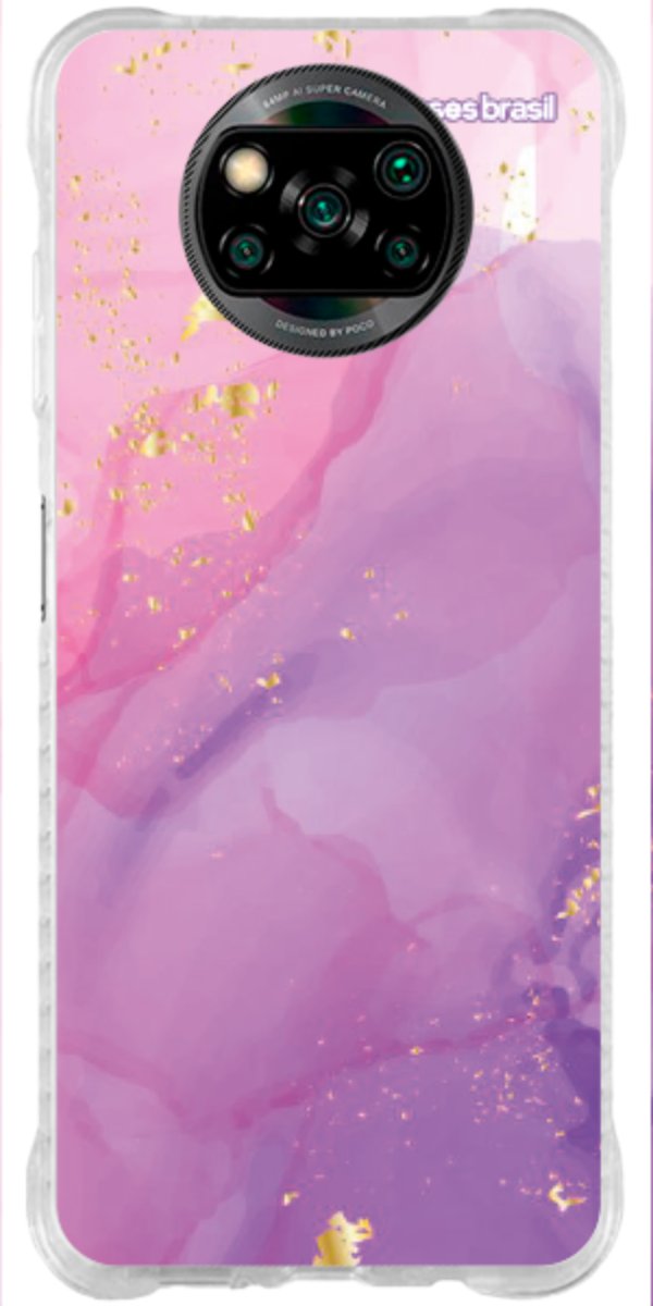 Capinha para Celular Textura Marmorizada Rosa