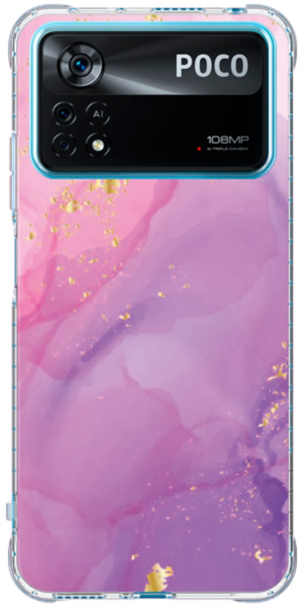 Capinha para Celular Textura Marmorizada Rosa