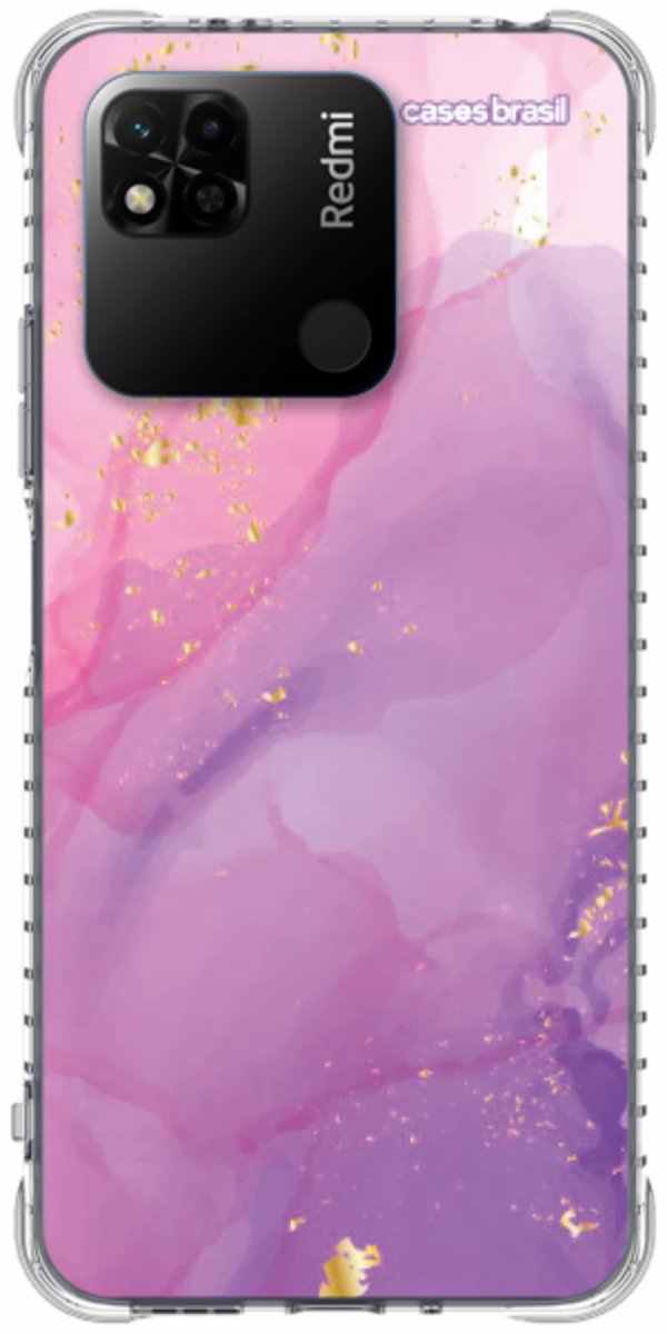 Capinha para Celular Textura Marmorizada Rosa
