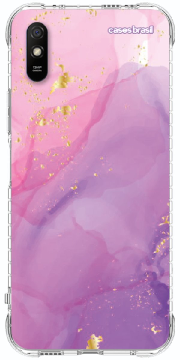Capinha para Celular Textura Marmorizada Rosa