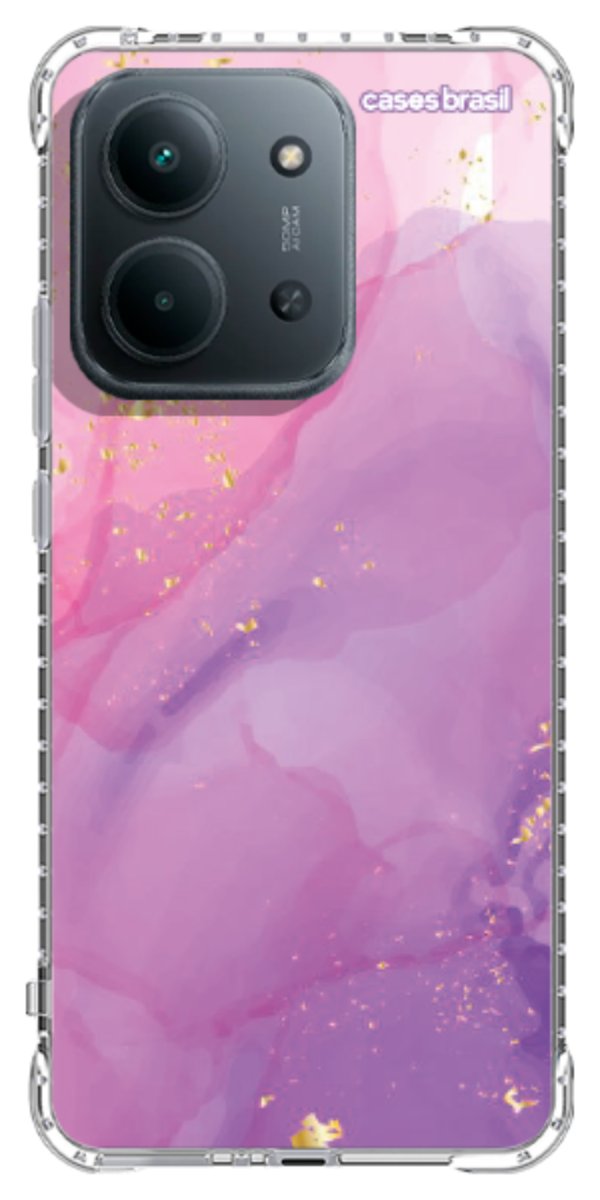Capinha para Celular Textura Marmorizada Rosa