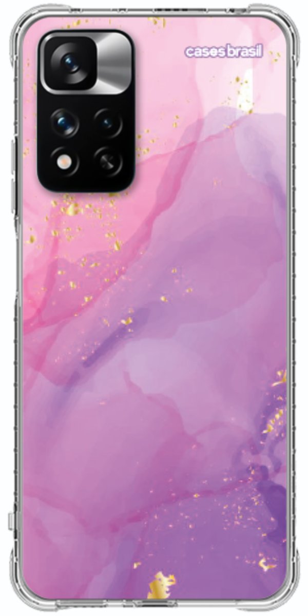 Capinha para Celular Textura Marmorizada Rosa