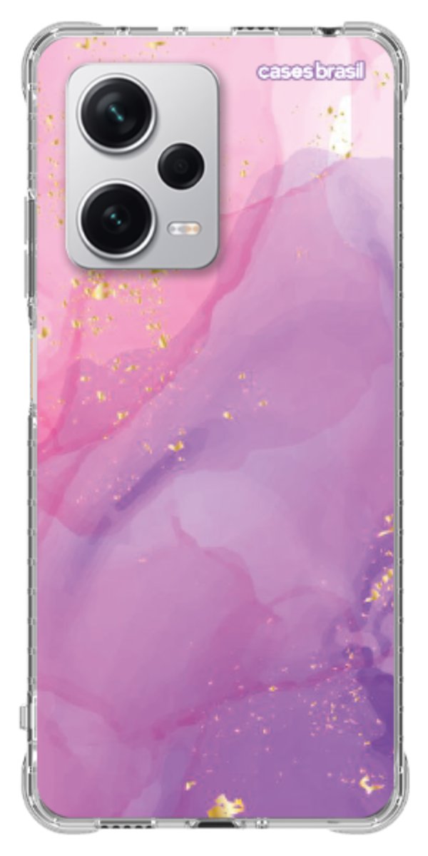 Capinha para Celular Textura Marmorizada Rosa