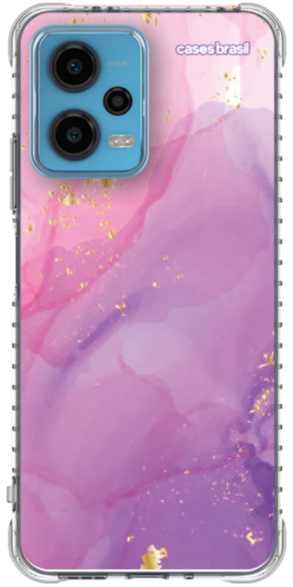 Capinha para Celular Textura Marmorizada Rosa
