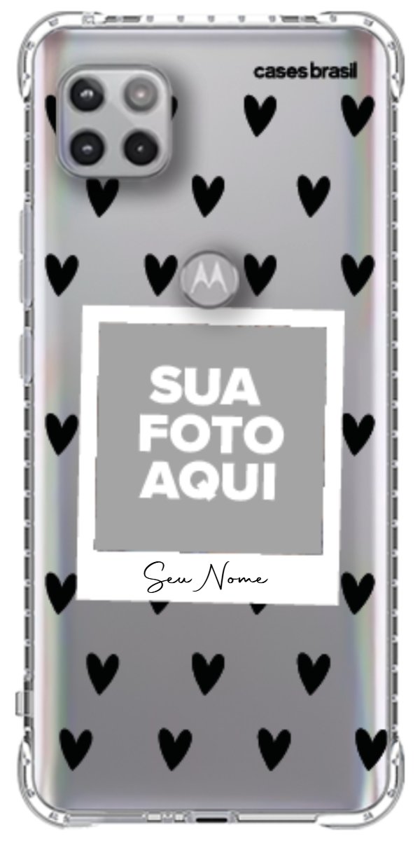 Capinha para Celular Polaroid Corações Black